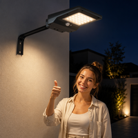 Lampe solaire de rue haute luminosité 4W avec capteur crépusculaire, double mode, éclairage de sécurité extérieur IP65