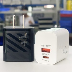 PD08 USB C Charger Block 40W EU US Fast <b>Charging</b> Power <b>Adapter</b> PD+QC Dual Port Type-C Wall Charger for iPhone Samsung - Product Image 3