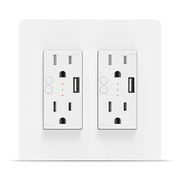 Duvar soket 2 usb portları ile tuya akıllı duvar soketi usb wifi akıllı priz