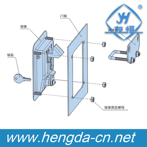 YH9545 Xe Tải Hộp Công Cụ Mái Chèo Xử Lý Latch Khóa Xe Tải <span class=keywords><strong>Container</strong></span> Door Lock - Product Image 6