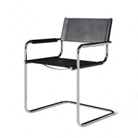 Fauteuil de bureau Ferly, structure en métal chromé, chaise Brno pour salle de réunion et salle d'accueil