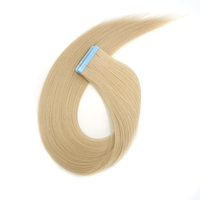 Extensions de cheveux à bandes adhésives, lisses et ondulées, alignées sur la cuticule, en cheveux humains véritables vierges Remy, qualité européenne