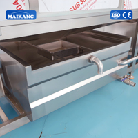 Máquina de Lavado Industrial Automática de Tambor de Acero Inoxidable con Cepillos y Velocidad Variable para Procesamiento de Frutas