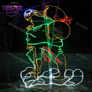 ไฟตกแต่งรูปตัวการ์ตูนคริสต์มาส 2 มิติ แบบ LED สำหรับสวนสนุก รีสอร์ท ภูมิทัศน์ และโครงการวันหยุด - Product Image 4