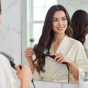 Usine directement vente 2 en 1 Mini peigne personnalisé lisseur Styles de maison chauffage rapide sèche-cheveux brosse peigne chaud - Product Image 3