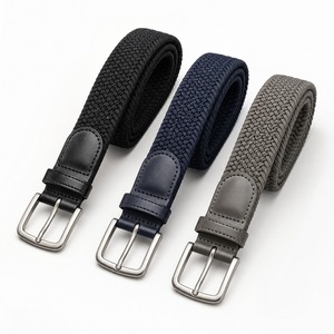 <span class=keywords><strong>Ceinture</strong></span> de golf <span class=keywords><strong>tressée</strong></span> élastique sans trous pour <span class=keywords><strong>homme</strong></span>, <span class=keywords><strong>ceinture</strong></span> décontractée extensible avec garniture en cuir et boucle à ardillon en alliage, OEM - Product Image 1