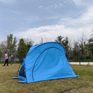 Carpa de Playa Fácil de Instalar, Toldo de Playa Anti-UV con Piso Extendido y Ventanas de Malla, Carpa de Sombra Portátil - Product Image 2