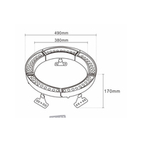 Lampes d'arbre extérieures IP65, éclairage décoratif de jardin, éclairage paysager, anneaux lumineux ondulés