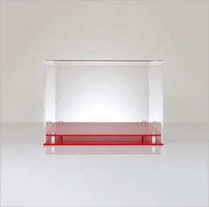 Treo Tường nghiêng hiển thị trường hợp cho cửa hàng treo tường perspex Mũ bảo hiểm Showcase thể thao hiển thị hộp với cơ sở màu đen - Product Image 6