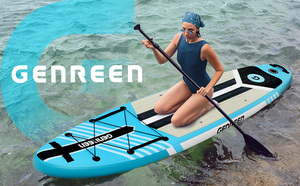 Planche de <span class=keywords><strong>SUP</strong></span> gonflable Drop Stitch 10'8" 35" pour la pêche, avec pédale, siège et support de canne à pêche - Product Image 6