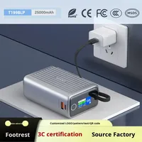 Baisco T199BLP 3C certifié selon la norme nationale, batterie Li-Polymère 20000mAh, chargeur portable avec câble intégré, charge rapide, ABS