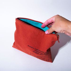 Custom Logo Foldable Zippered Cotton Makeup Bag Eco Cotton Canvas Cosmetic Bag Handmade Cotton Makeup <b>Toiletry</b> Bag - Product Image 1