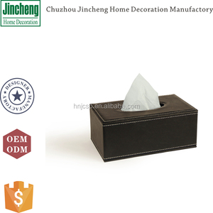 Décoratif Rectangulaire Marron En <span class=keywords><strong>Cuir</strong></span> <span class=keywords><strong>Boite</strong></span> à Mouchoirs - Product Image 2
