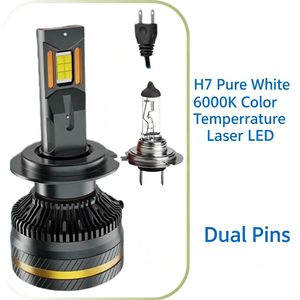 Lampadine LED per Fari Auto UGGV H9 H11 9005 HB3 200W 90000LM Super Luminose 6500K 12V/24V CANbus Senza Errori Plug & Play -40°C~+80°C - Product Image 2