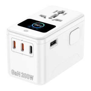 200W GaN PD 올인원 범용 여행용 어댑터 (3개의 타입-C 포트 및 1개의 USB 포트 포함) 글로벌 사용 가능 범용 플러그 - Product Image 1