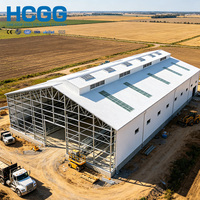 Bâtiment d'élevage avicole préfabriqué en structure légère en acier pour entrepôt agricole