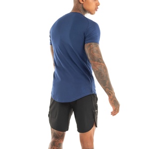 Camiseta Deportiva de Algodón 100% para Hombre, con Estampado Personalizado al por Mayor, Precio de Fábrica, Dobladillo Curvo, Essentials180gsm, Camiseta Básica para Fitness - Product Image 3
