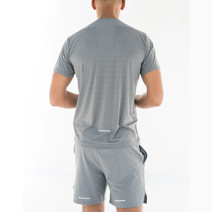 Ensembles <span class=keywords><strong>de</strong></span> Survêtements Décontractés Personnalisés avec Logo, Ensemble 2 Pièces Short et T-Shirt à Manches Courtes d'Été pour Hommes - Product Image 3