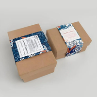 Étui en carton imprimé sur mesure avec bande en papier pour emballage de boîte cadeau