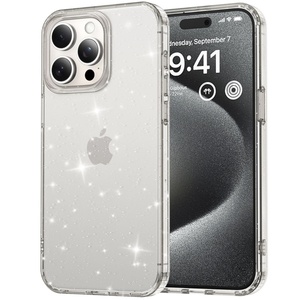 เคสโทรศัพท์มือถือสุดหรูสำหรับ iPhone 17 16 11 12 13 14 15 Pro Max Plus แบบใส ประดับกลิตเตอร์ ป้องกันการกระแทก - Product Image 3