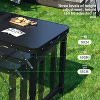 Klappbarer Moderner Tragbarer Aluminium-Legierungstisch für Outdoor-Stände und Nachtmärkte Multifunktionaler Ess- und Lerntisch Kleiner Tisch
