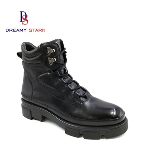 Dreamy Stark Autumn Wedding Shoes Breathable Walking High Top Lace-Up <b>Boots</b> Genuine Leather Office & Career Men's Casual Shoes - Product Image 1