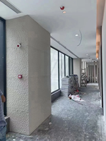 Revêtement mural extérieur en pierre flexible artificielle, facile à installer, écologique, ignifuge, carreaux muraux en placage beige pour la décoration