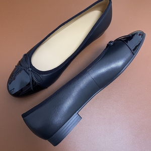 Mocassins plats en cuir d'agneau véritable pour femme, chaussures de ballet, mocassins décontractés pour femme, bout rond, avec nœud, grandes tailles - Product Image 2