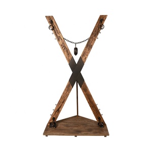 Mueble Sexual de Madera de Olmo Antiguo para Juegos de Bondage, Marco de Restricción Ajustable para Crucifixión, Cruz de San Andrés, Edgeplay, BDSM - Product Image 1