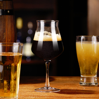 Verres à bière classiques en gros – Tasses à bière en cristal transparent avec poignée pour bars, fêtes et restaurants