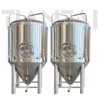 Fermenteur conique en acier inoxydable SUS304 de 1000 L avec pompe et moteur, système CIP, refroidissement par enveloppe glycolée pour la fermentation de la bière