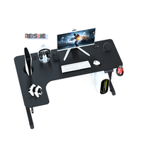 Bureau d'ordinateur de poste de travail en forme de L d'angle contemporain avec des paramètres de mémoire programmables pour un réglage facile