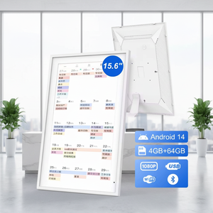 Marco de Fotos Digital con Pantalla Táctil de 15.6 Pulgadas, Calendario, Wi-Fi, Tablet Android 14 Allwinner, 4+64GB, Reloj Inteligente, Plástico - Product Image 1