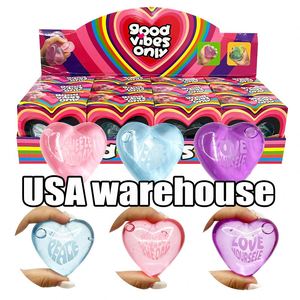 Jouets Squishy en forme de cœur mignons à remontée lente, anti-stress, sensoriels, avec mots encourageants, en forme de boule de sucre, doux, entrepôt USA - Product Image 4
