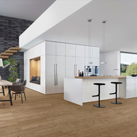 Armoires de cuisine en bois de style crème minimaliste moderne, blanc pur, luxe, avec design personnalisable et caractéristiques écologiques