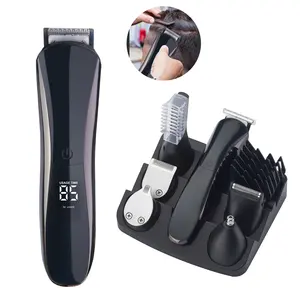 6 In 1 Hair Clipper Kit Barber Clippers Private Label Cordless Electric Professional Barber Clippers