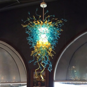 Lustre moderne en verre soufflé à la main <span class=keywords><strong>Tiffany</strong></span> <span class=keywords><strong>Art</strong></span> déco à LED pour le restaurant et l'hôtel - Product Image 2