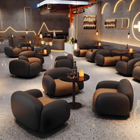 Ensemble de mobilier rétro en bambou pour bars, salons silencieux, cabines KTV privées, canapés muraux, tables et chaises commerciales, idéal pour les salons de thé et cafés