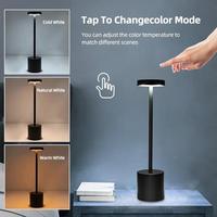 Lampe de table créative en forme d'haltère, contrôle tactile, 3 couleurs, lumière LED à intensité variable, lampe de bureau sans fil de type C, lampe de décoration pour chambre à coucher, bar