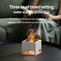 Nouvel humidificateur d'air ultrasonique style feu de camp, flamme colorée, faible bruit, brume fine, contrôle de la minuterie, diffuseur d'arômes pour la maison et la chambre