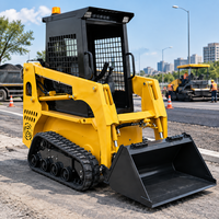 Harga Pabrik Compact Skid Steer Loader dengan Kabin Tertutup untuk Pekerjaan di Lokasi Konstruksi