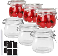 Wholesale 16oz (about 453.6g) Transparent Glass Jam Jar With Sealing Cover and Leak Proof Rubber Gasket