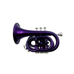 SEASOUND Mini trompette de poche BB Tone OEM violet laiton Instrument Trompette JYPT406PU Mini trompette - Product Image 6