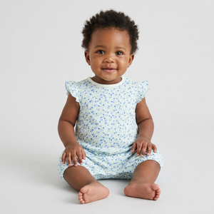 Barboteuse en coton biologique pour bébé garçon, logo personnalisé imprimé, oem, barboteuse avec pantalon imprimé, vêtement pour nouveau-né, 2020 - Product Image 1
