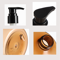 Nouvelles bouteilles en plastique PET ambré de 60/170/350/450 ml avec bouchon à clapet/pompe à lotion pour l'emballage de lotion corporelle