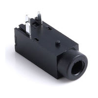 Connecteurs Jack Mono à Angle Droit 2,5 mm en Laiton pour PCB, Prise d'Écouteurs Résistante aux Hautes Températures, Colonne Audio Alimentée, Indice de Protection IP67