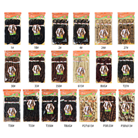 Vente en gros de 4x extensions de cheveux synthétiques pour tresses françaises bouclées, 15 pouces, ombrées, pour tresses au crochet