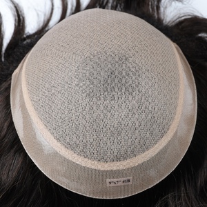 Silk Base Men <b>Toupee</b> with Baby Hair Popular Indian Hair Unit for Men - Product Image 4
