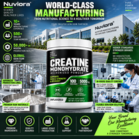 OEM Private Label Micronized Creatine Monohydrate Poeder voor Volwassenen 500g 100 Porties Spierkracht en Herstel Ondersteuning