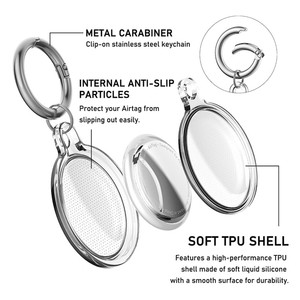 Coques de téléphone portable transparentes en TPU pour protection intégrale avant et arrière, anti-rayures, antichoc, légères (30g), compatibles <span class=keywords><strong>Airtag</strong></span> - Product Image 4